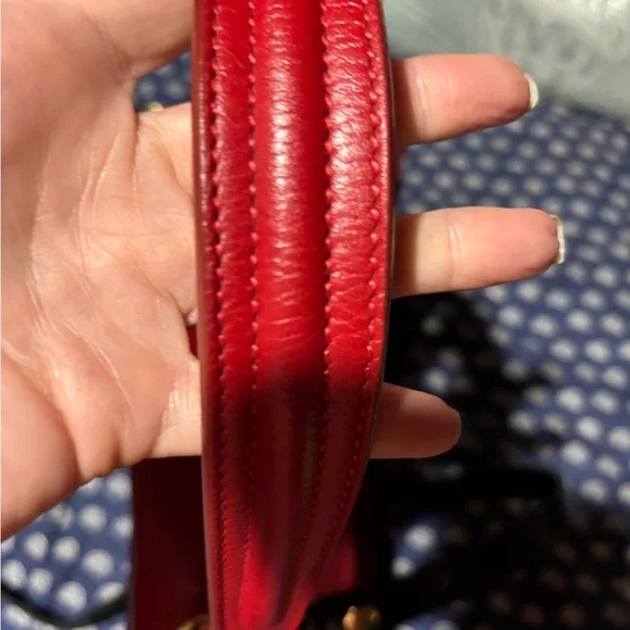 Yves saint Laurent red and black Leather Women's Bag - Picture 4 of 8